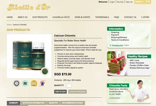web writing sample for health supplements website